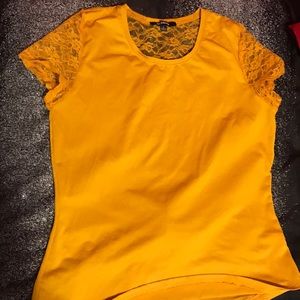 Orange lace shirt